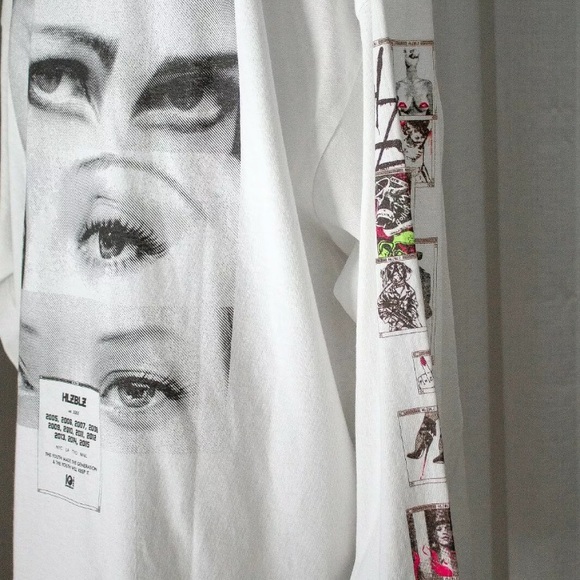 Women’s NEW HLZ BLZ Long Sleeve White Graphic Crewneck Shirt Dress XL - NWT - Picture 6 of 8